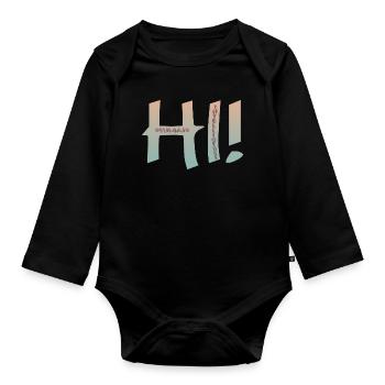 SALUT INTELLIGENCE HUMAINE - Body Bébé bio manches longues - noir - Devant
