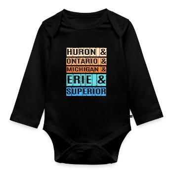 Great Lakes - Baby Bio-Langarm-Body - Schwarz - Vorne