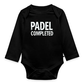 Chemise de padel Padel Complete Hoodie Design - Body Bébé bio manches longues - noir - Devant