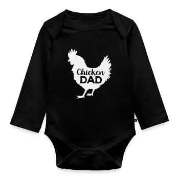 Poulet Volaille - Body Bébé bio manches longues - noir - Devant