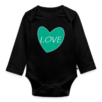HAPPY NEW YEAR. NEW YEAR'S EVE. NEW YEAR - Organic Longsleeve Baby Bodysuit - black - Front