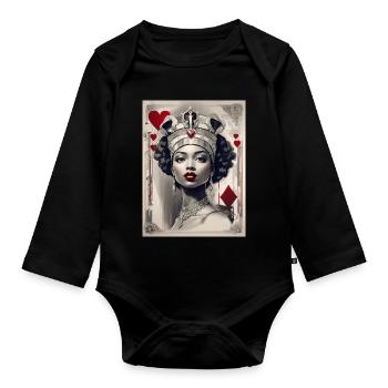 Fantasy Cyberpunk of the Queen of Hearts IV - Organic Longsleeve Baby Bodysuit - black - Front