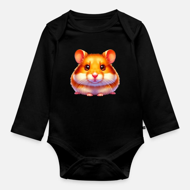 Hamster - Body Bébé bio manches longues - noir