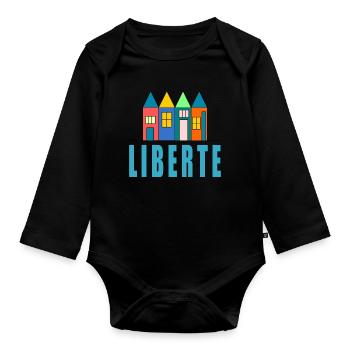 anniversary. Anniversary Decade. humor. funny - Organic Longsleeve Baby Bodysuit - black - Front
