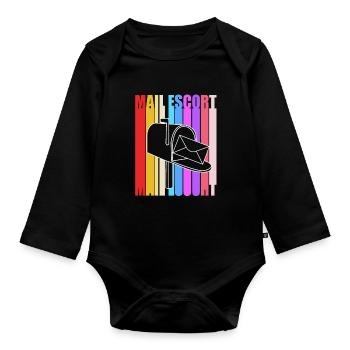 Postbote - Baby Bio-Langarm-Body - Schwarz - Vorne