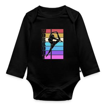 Pole Dance - Organic Longsleeve Baby Bodysuit - black - Front