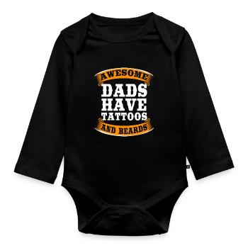 Tattoo Artist Tattoo Artist Tattooed Tattoo - Organic Longsleeve Baby Bodysuit - black - Front