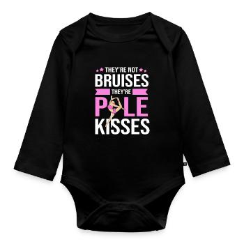 Pole Dance - Organic Longsleeve Baby Bodysuit - black - Front