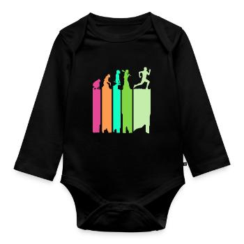Trailrunning - Baby Bio-Langarm-Body - Schwarz - Vorne