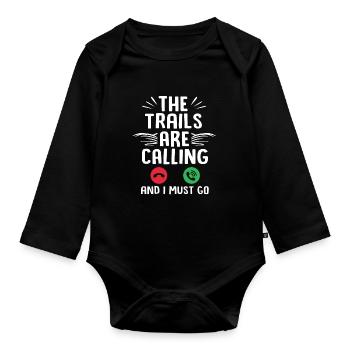 Trail running - Body Bébé bio manches longues - noir - Devant