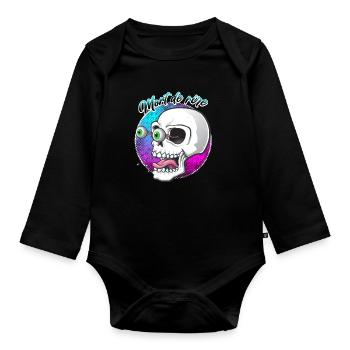 Mort de rire - Body Bébé bio manches longues - noir - Devant