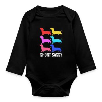 Teckel - Body Bébé bio manches longues - noir - Devant