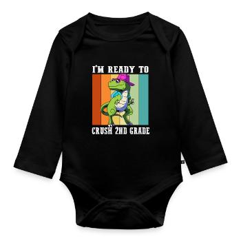 2. Klasse - Baby Bio-Langarm-Body - Schwarz - Vorne