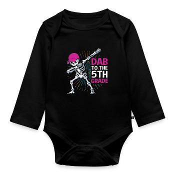 5. Klasse - Baby Bio-Langarm-Body - Schwarz - Vorne