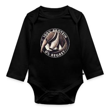 No Ant Left Behind - Baby Bio-Langarm-Body - Schwarz - Vorne