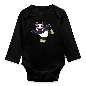 Panda Inline skating Inline skates - Baby Bio-Langarm-Body - Schwarz - Vorne