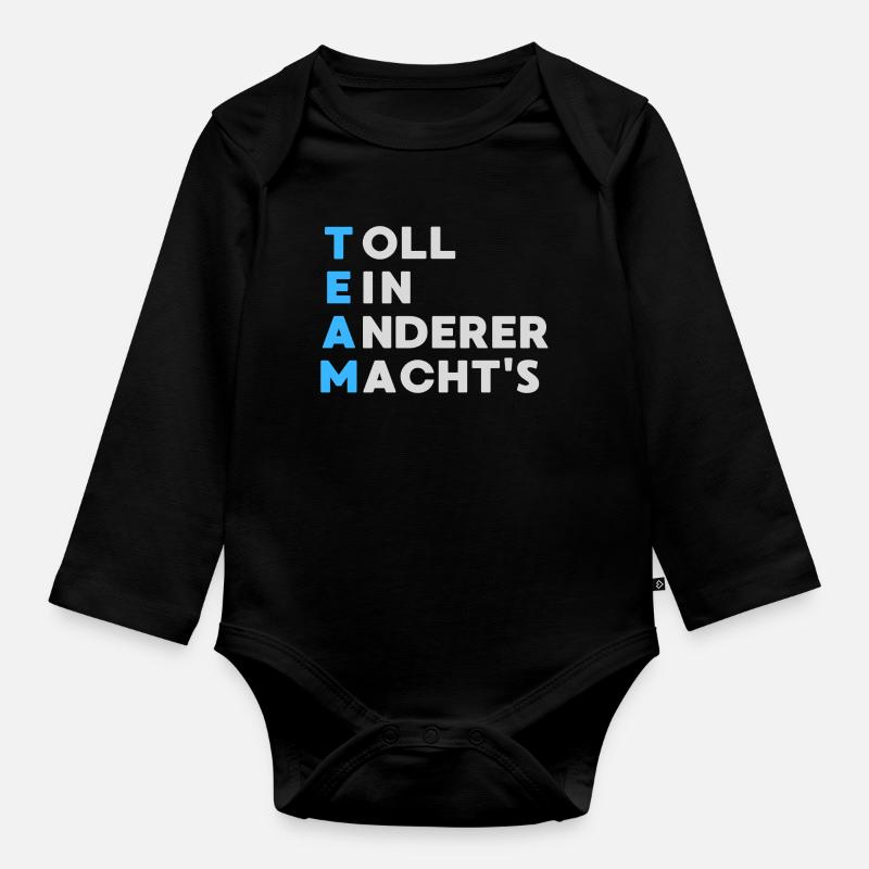 TEAM Toll Ein Anderer Macht`s - Baby Bio-Langarm-Body - Schwarz
