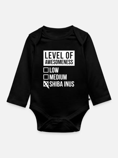 Shiba Inu Shiba Inu Shiba Inu - Baby Bio-Langarm-Body - Schwarz