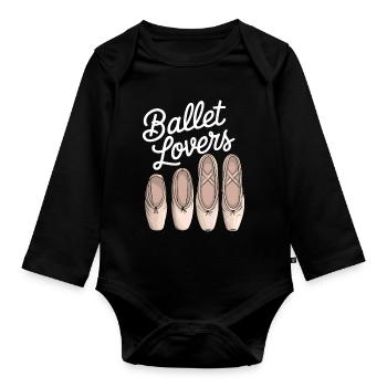 Ballet Lovers Cinq Pantoufles - Body Bébé bio manches longues - noir - Devant