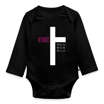 St. John's Cross - Organic Longsleeve Baby Bodysuit - black - Front