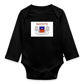 Mayotte - Baby Bio-Langarm-Body - Schwarz - Vorne