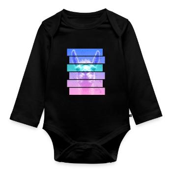 Alpaca - Organic Longsleeve Baby Bodysuit - black - Front