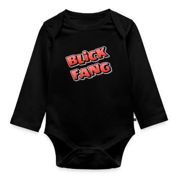 BLICK FANG - Baby Bio-Langarm-Body - Schwarz - Vorne
