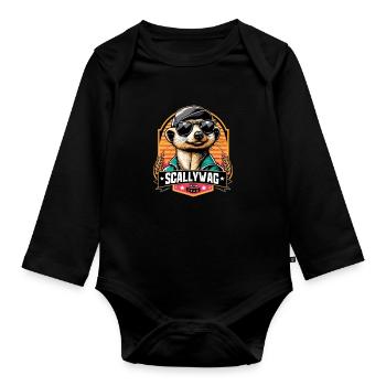 Scallywag des Jahres Erdmännchen witzig Geschenk - Baby Bio-Langarm-Body - Schwarz - Vorne