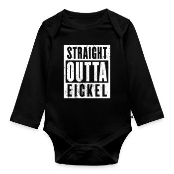 Eickel, Ruhrgebiet, Ruhrpott, Wanne-Eickel - Baby Bio-Langarm-Body - Schwarz - Vorne