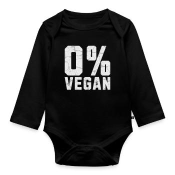 0% Vegan - Baby Bio-Langarm-Body - Schwarz - Vorne