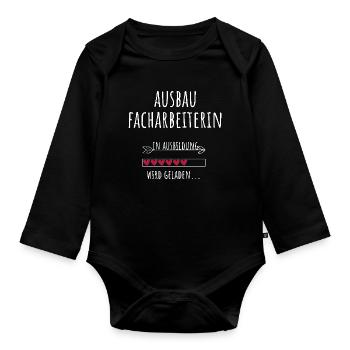 Ausbaufacharbeiterin Ausbildung Beruf Geschenk - Baby Bio-Langarm-Body - Schwarz - Vorne