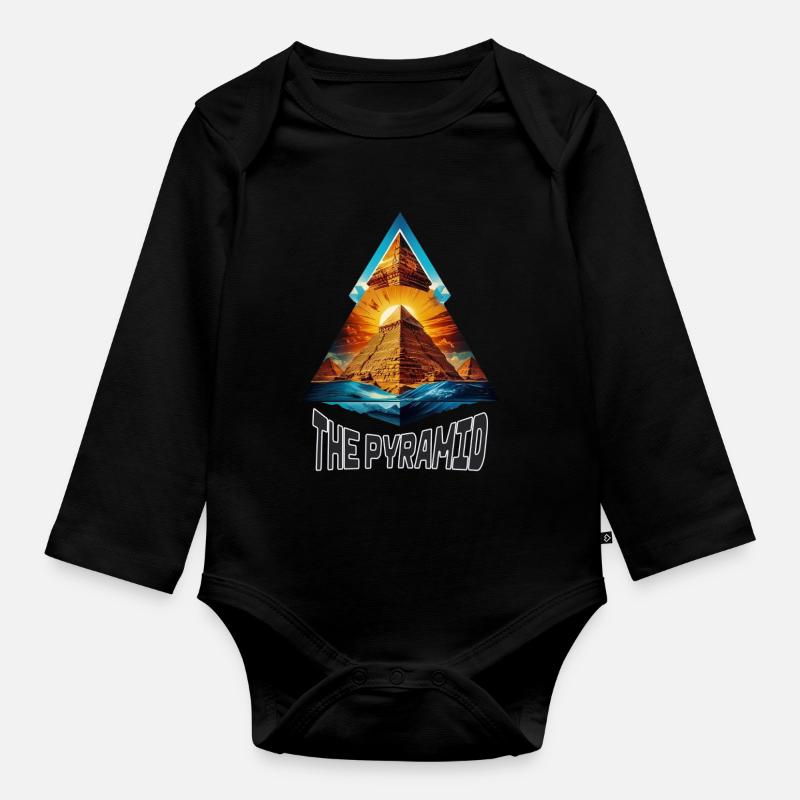 The pyramid - Body Bébé bio manches longues - noir