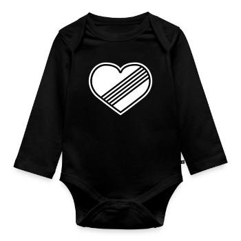 Cœur à plein régime contre la limite de vitesse - Body Bébé bio manches longues - noir - Devant