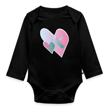Love Assemble 00 - Organic Longsleeve Baby Bodysuit - black - Front