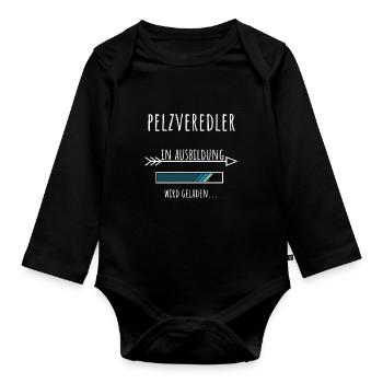 Pelzveredler Ausbildung Beruf Geschenk - Baby Bio-Langarm-Body - Schwarz - Vorne