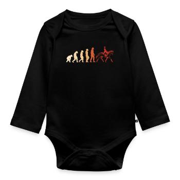 Rider Evolution Eventing - Organic Longsleeve Baby Bodysuit - black - Front