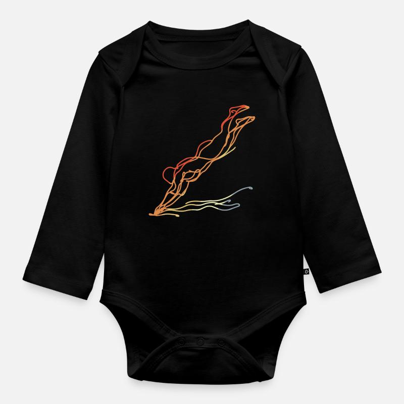 Natation Look Vintage - Body Bébé bio manches longues - noir