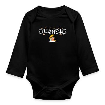 Islam Eid Mubarak - Organic Longsleeve Baby Bodysuit - black - Front
