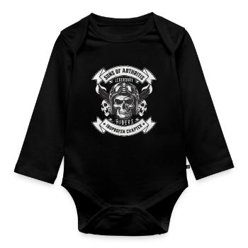 Sons of Arthritis Ibuprofen Chapter Biker - Organic Longsleeve Baby Bodysuit - black - Front