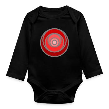Graphic No. 7 - Organic Longsleeve Baby Bodysuit - black - Front