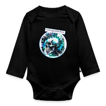 Conquistador - Baby Bio-Langarm-Body - Schwarz - Vorne