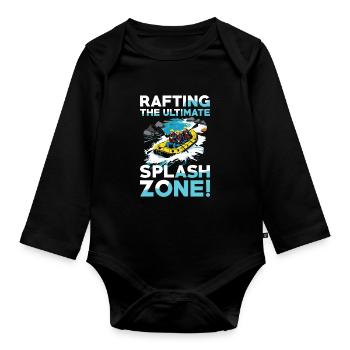 Rafting: Die Ultimative Splash Zone für - Baby Bio-Langarm-Body - Schwarz - Vorne