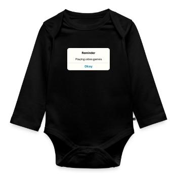 C’est parti ! T-shirt - Cadeau parfait pour les joueurs - Body Bébé bio manches longues - noir - Devant