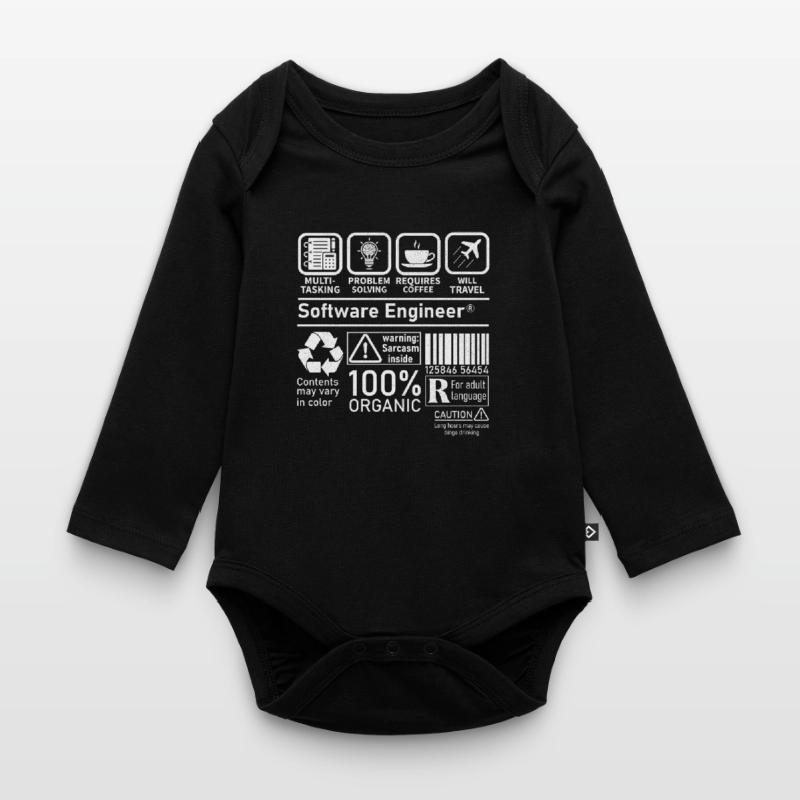 software engineer multi tasking problem solving Organic Longsleeve Baby Bodysuit