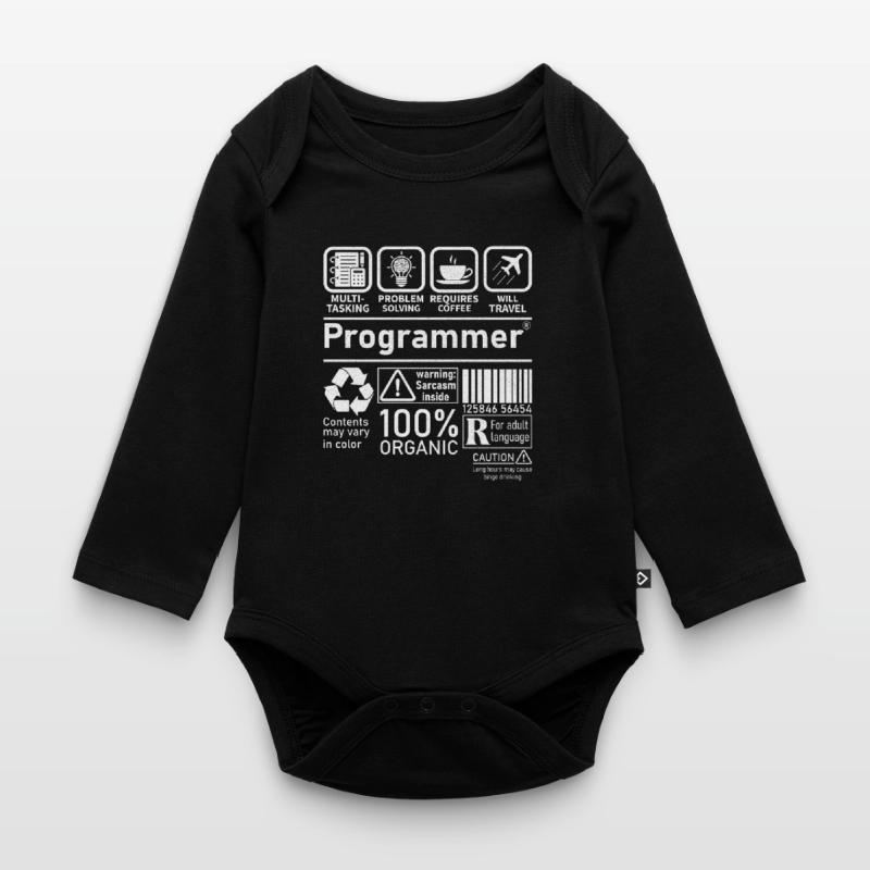 Programmer multi tasking problem solving requires Organic Longsleeve Baby Bodysuit