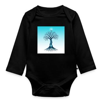Spiritual Tree - Body Bébé bio manches longues - noir - Devant