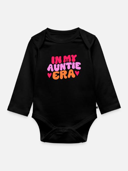 In My Auntie Era Statement - Baby Bio-Langarm-Body - Schwarz