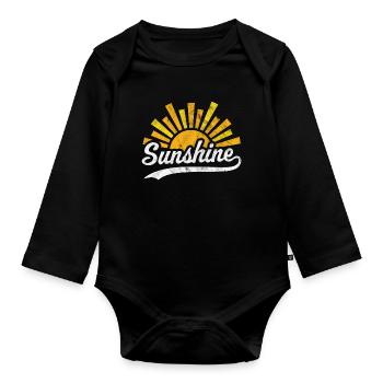 Soleil Soleil - Body Bébé bio manches longues - noir - Devant