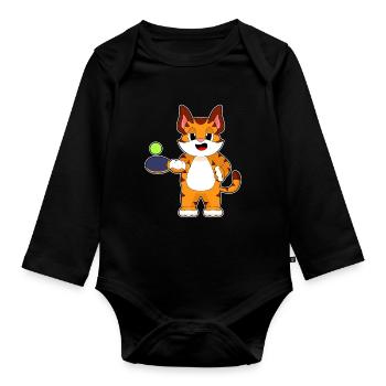 Tiger Tennis de table Raquette de tennis de table - Body Bébé bio manches longues - noir - Devant