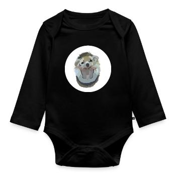 Ida Igel - Organic Longsleeve Baby Bodysuit - black - Front